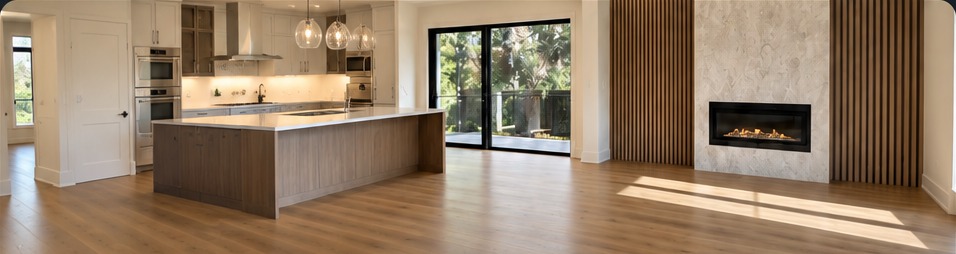 Engineered hardwood flooring interior