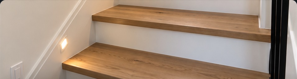 Hardwood stair installation